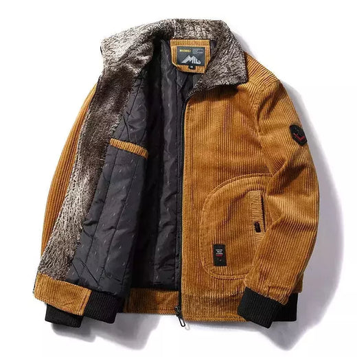 Masculino blusão térmico plus size masculino quente inverno veludo jaquetas e casacos gola de pele inverno jaqueta casual outwear