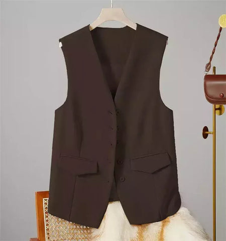 Colete vintage sem mangas feminino, Casacos elegantes, Casacos, Roupa casual, Monocromática, Streetwear, Primavera, Verão, Outono, Vestuário