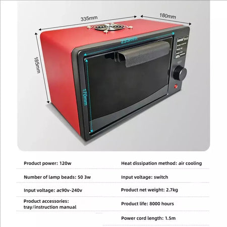 Caixa de cura uv forno de lâmpada ultravioleta 365nm 395nm 405nm led uv forno para resina uv tela flexível rápida manutenção do telefone móvel
