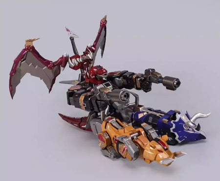 Em estoque Zhalie Modelo ZL-01 DINO MEGAZORD POWER RANGERS Montagem Modelo Brinquedos Kyoryu Sentai Zyuranger Sentinel Flametoys