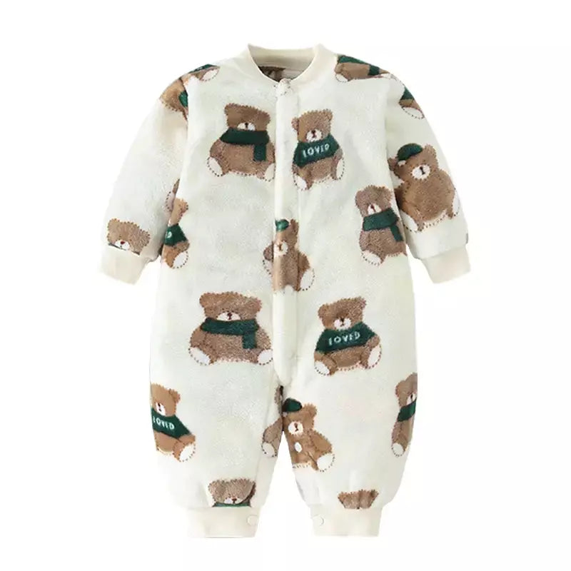Bebê recém-nascido primavera inverno roupas jaqueta infantil para meninas macacão para meninos flanela macia bebe macacão roupas de bebê 0-18 meses