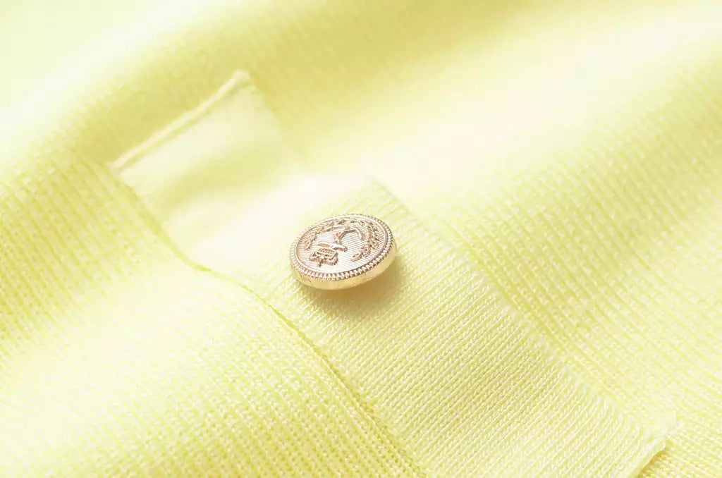 Mini vestido de bolso feminino sem mangas com o pescoço, malha, elegante vestido de botão, fino Lady Fashion, verão, fêmea, 2024
