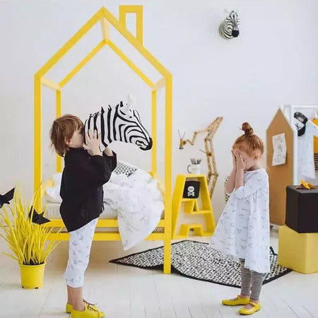 3D Animal Wall Mount for Children, Stuffed Toys for Kids, Nursery Wall, Home Decor Acessórios, Presentes de aniversário, Zebra, Elefante, Girafa