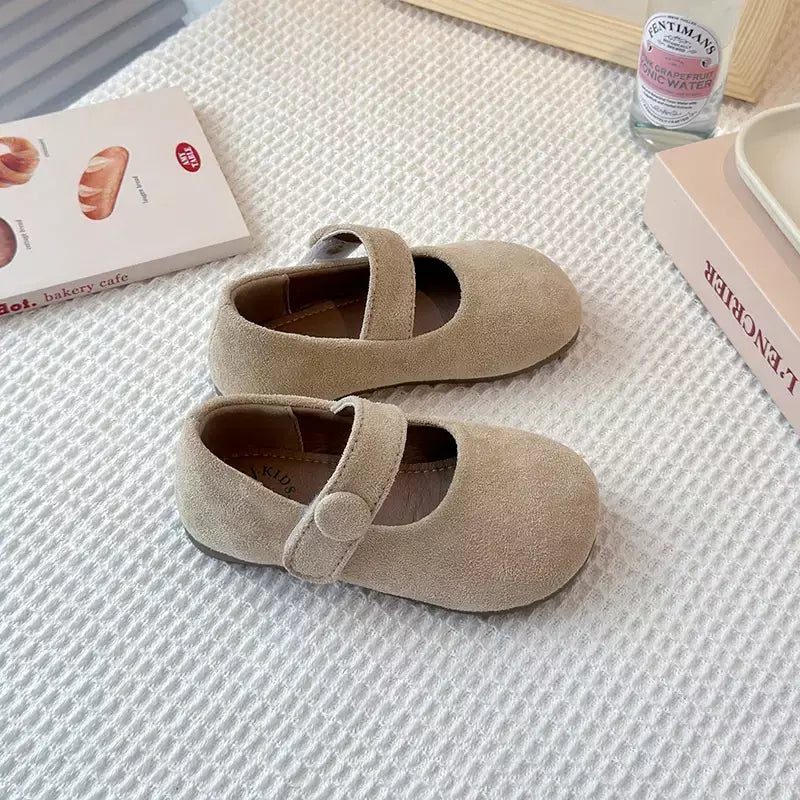 2025 camurça crianças ballet apartamentos sapatos moda mary jane sapatos tendência das crianças inverno novo doce bonito vestido tênis mujer sapatos