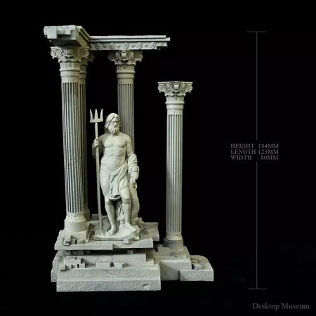 Paisagem de água para tanque de peixes, coluna romana, ornamento, aquário, paisagem (185mm de altura) LTCP-407