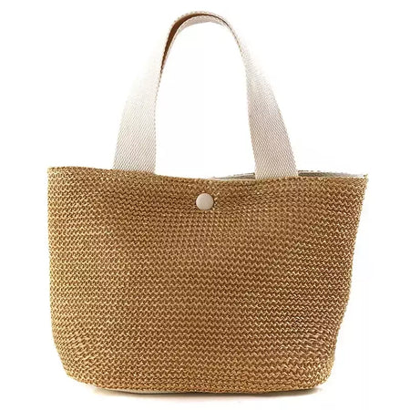 Fsafashion-bolsa de tecido palha para mulheres, bolsa casual para férias, bolsas com alça superior, bolsas de ombro retrô artesanais, moda feminina, 2024