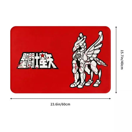 Personalizado cavaleiros do zodíaco saint seiya pegasus fantasia capacho tapete antiderrapante banheiro cozinha garagem tapete 40*60cm