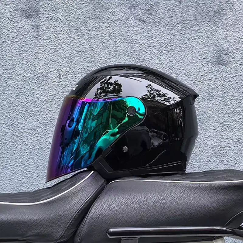 Capacete de motocicleta masculino e feminino quatro estações capacete para motocicleta cascos para moto lente dupla