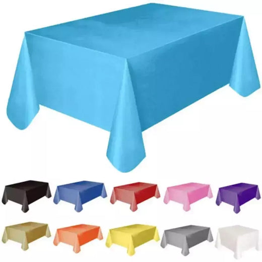 Toalha De Mesa Monocromática De Plástico Descartável, Cobertura De Mesa, Pano Retangular, Tampas De Decoração, Retângulo, Festa De Aniversário, Casamento, Natal
