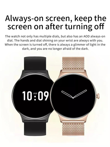 Para huawei novo ultra fino amoled relógio inteligente tela feminina sempre exibir tempo freqüência cardíaca bt chamando high-end moda smartwatch