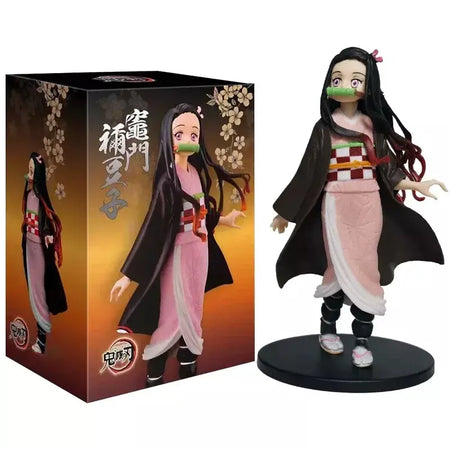 Anime figura demônio slayer figuras kimetsu não yaiba boneca tanjiro nezuko zenitsu estatueta inosuke guerreiro figura de ação modelo brinquedos