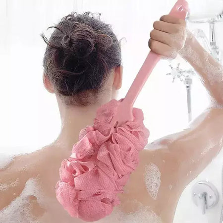 Escova traseira do punho longo para adultos, purificadores do corpo, escova do corpo do chuveiro, esponjas macias da malha, escovas do chuveiro do banho, acessórios do banho