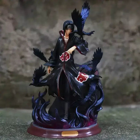 Naruto anime figura uchiha itachi pvc figura de ação brinquedo naruto shippuden uchiha itachi e corvo coleção modelo brinquedo 25cm