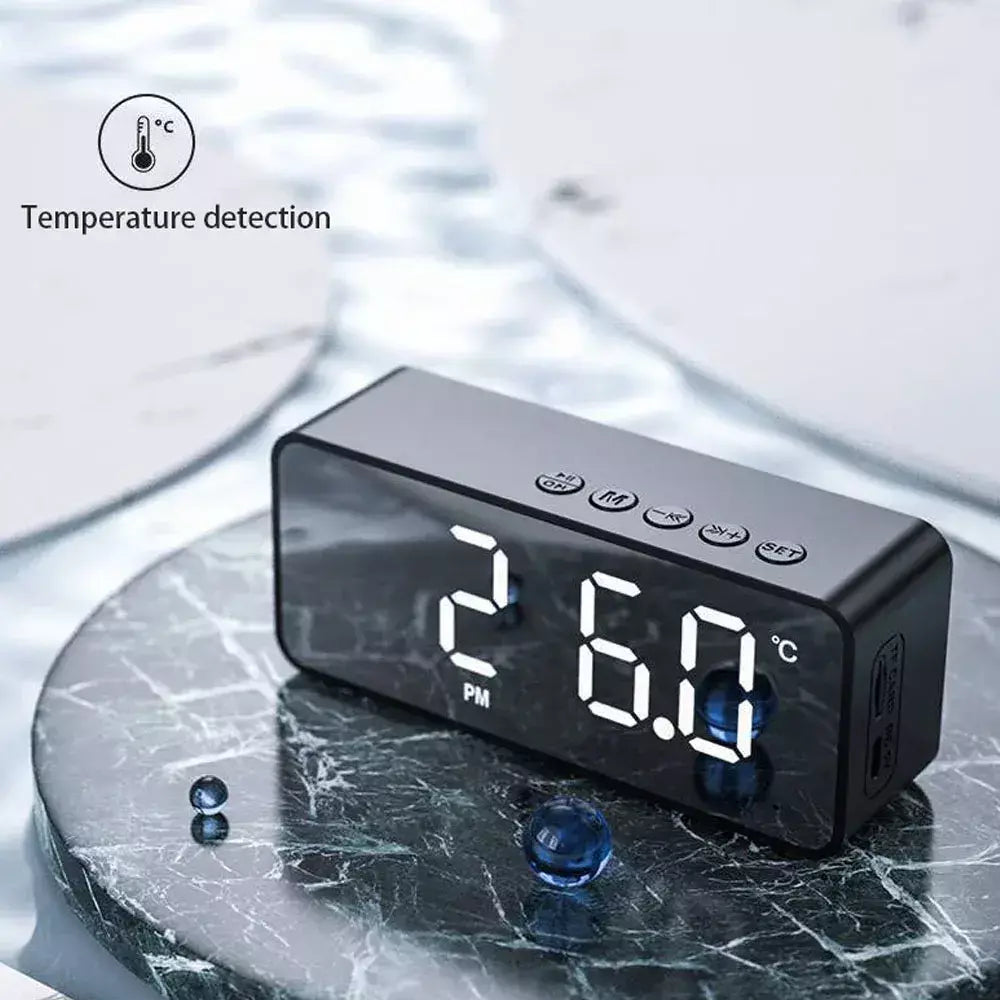 G50 alto-falante sem fio bluetooth com mini cartão fm espelho despertador tenda de áudio recebendo invite de voz k