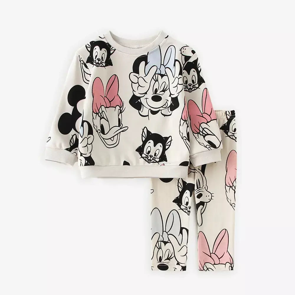 2 pçs bonito conjuntos de roupas da menina do bebê meninas topos + calças primavera outono criança menina outwear para 0-4yrs