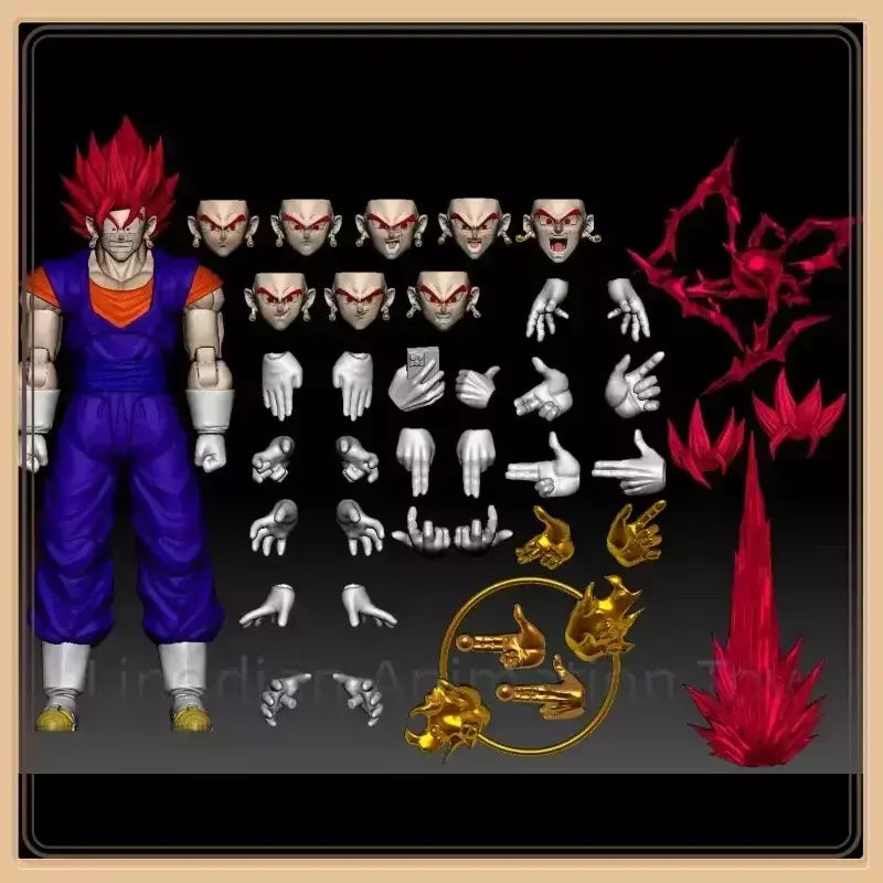 Em estoque brinquedo oc dragon ball shf super saiyan ssj vegito filho goku vegeta filho gohan troncos pvc anime figura de ação modelo coletor