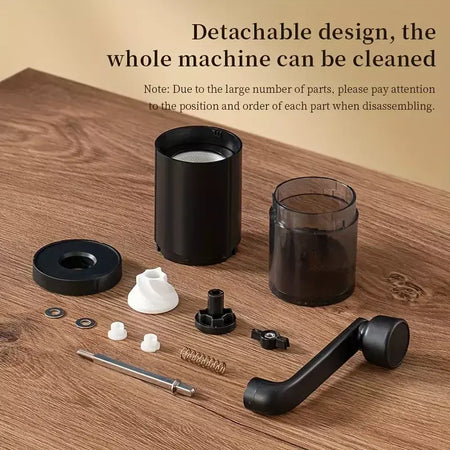Moedor de café manual portátil, máquina manivela, moedor de feijão ajustável, viagem ao ar livre em casa, pequeno