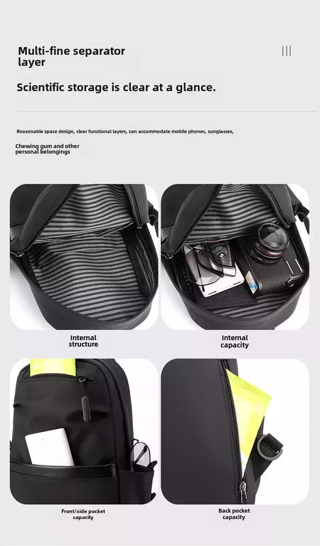 Bolsa de peito masculina, crossbody, mochila pequena, casual, marca, na moda, crossbody, para celular, novo, moda, Ins, 2024