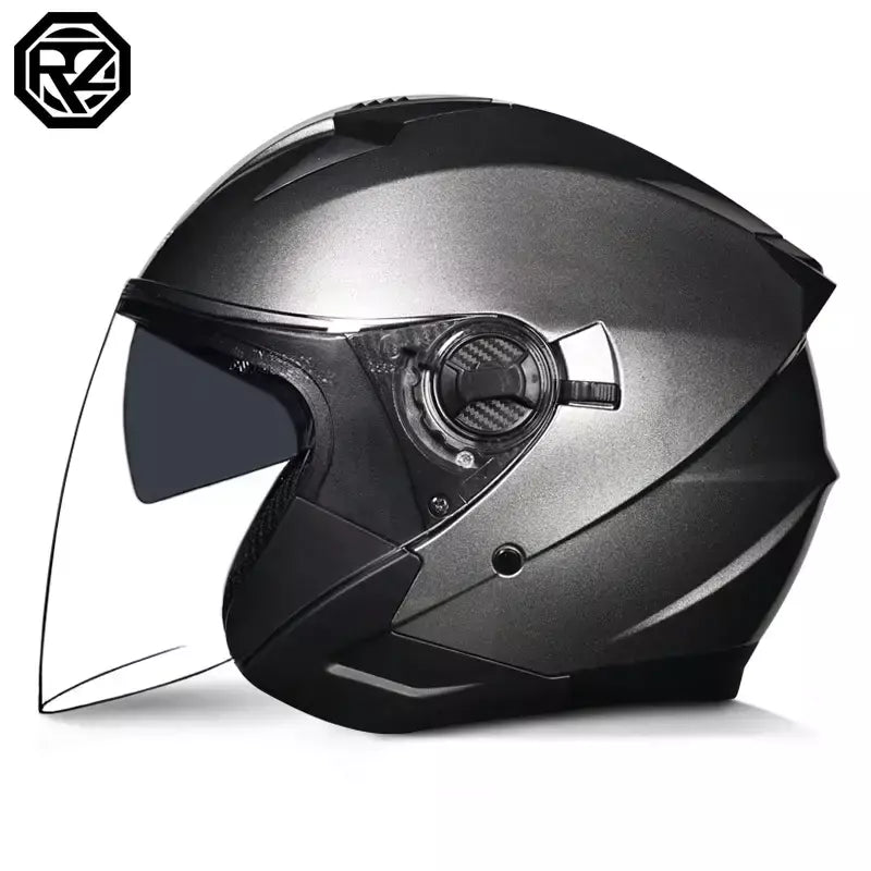 2025 mais recente capacete da motocicleta de alta qualidade metade cobrindo lente dupla cascos para motos masculino feminino casal capacetes de moto
