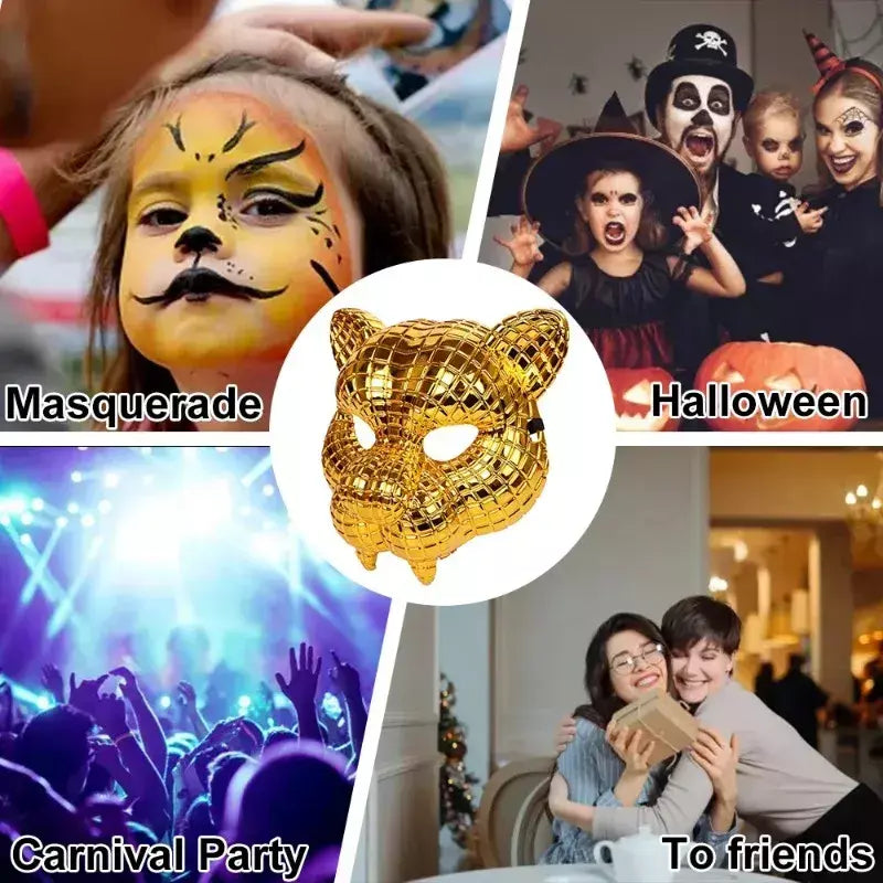 Máscara animal tigre leão traje palco desempenho adereços cosplay acessórios de fantasia de halloween adicionar mistério