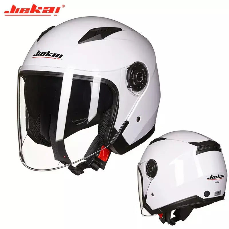 Homens motocicleta metade capacetes lente dupla scooter moto capacete casco aldeia equitação capacete de moto motocross capacetes-JIEKAI
