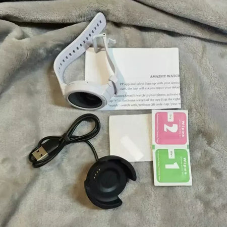 Amazfit-Relógio Inteligente Verge Lite, Versão Global, Tela AMOLED, GPS, IP68 Impermeável, Instrução 24 Horas, 98New No Original box