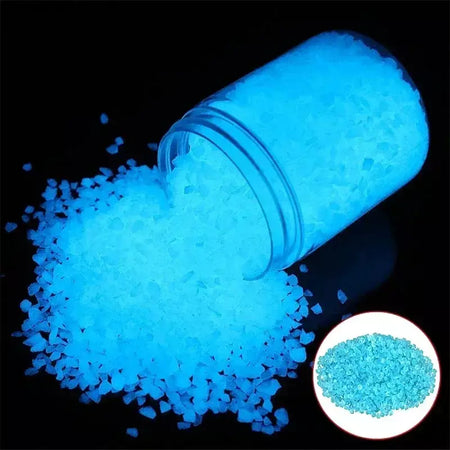 1000 pçs areia luminosa brilho no escuro seixos pedra casa jardim caminho ao ar livre decoração do gramado tanque de peixes decoração do aquário 3-5mm