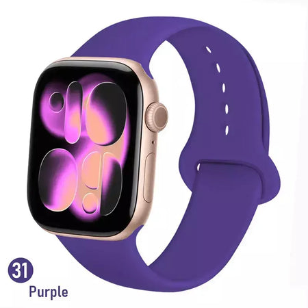 Pulseiras de silicone para apple watch pulseira 44mm 45mm 40 41mm 42-46mm pulseiras esportivas iwatch série 10 11 9 8 7 6 5 4 se ultra 3/2 49mm