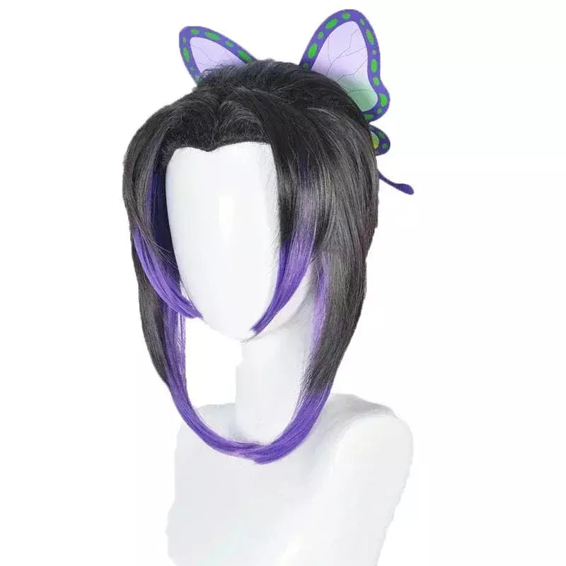 Anime demon slayer kimetsu geen yaiba kochou shinobu cosplay kostuum pruik conjunto quimono uniforme halloween anime kostuums para criança