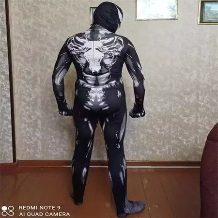 Vendas quentes halloween aranha mancosplay filme para festa terno do homem aranha crianças traje de veneno estilo 3d