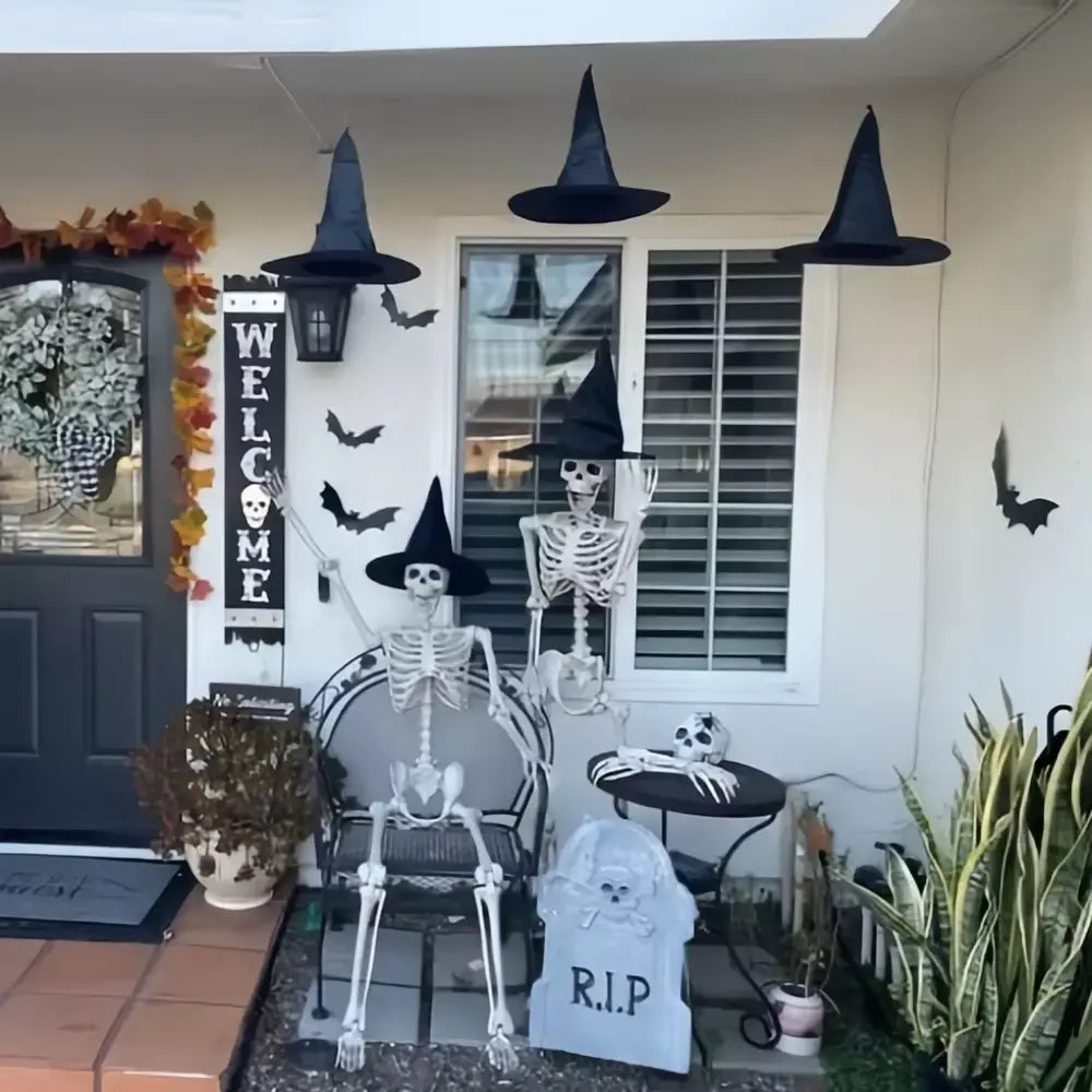 1 pçs chapéu de feiticeiro preto para crianças adultas halloween brincadeira horror festa masquerade ao ar livre bar escola decoração para casa adereços