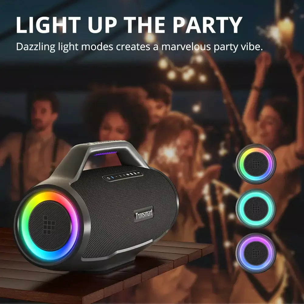 [do Brasil] caixa de som bluetooth Tronsmart Bang Max Alto-falante 130W com 3 Way Sistema de Som, 30h playtime, Sync Up 100 + alto-falantes, Controle APP
