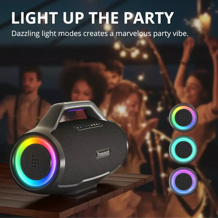 [do Brasil] caixa de som bluetooth Tronsmart Bang Max Alto-falante 130W com 3 Way Sistema de Som, 30h playtime, Sync Up 100 + alto-falantes, Controle APP