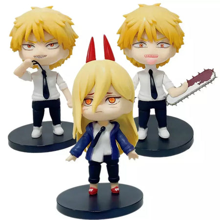 Nova motosserra homem kuromi power estatuetas de ação anime figura motosserra homem estatueta de energia para crianças brinquedos presentes de natal
