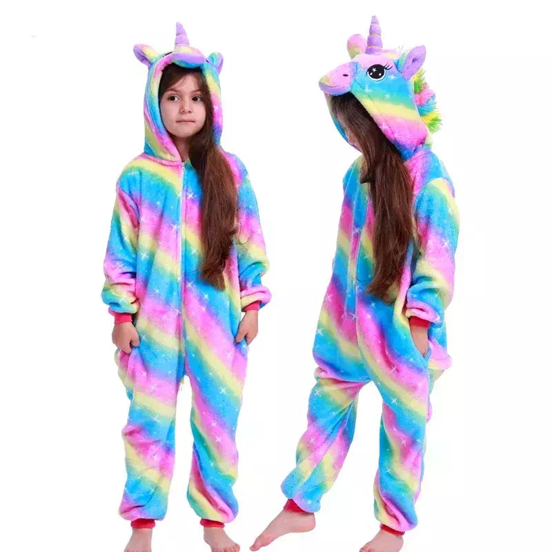 Kigurumi-Animal Onesies infantil, unicórnio, panda, macacão, pijama, anime, cosplay, fantasias, Natal, halloween, crianças, meninos, meninas