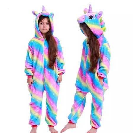 Kigurumi-Animal Onesies infantil, unicórnio, panda, macacão, pijama, anime, cosplay, fantasias, Natal, halloween, crianças, meninos, meninas