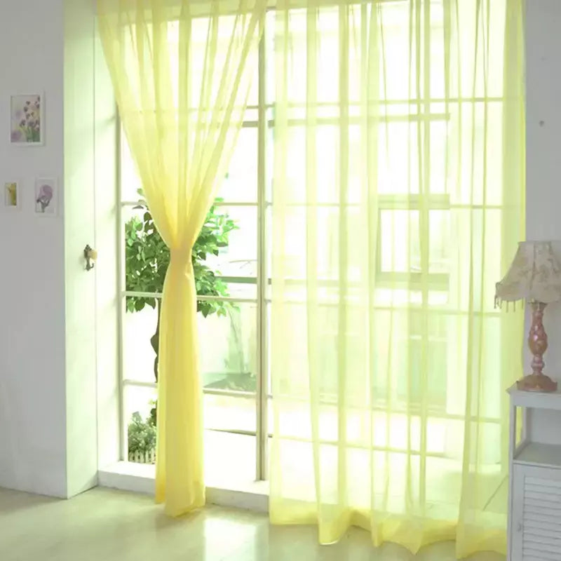 Romântico Quarto Gaze Cortina, Sala, Home Decor, Janela Sheer, Voile Cortinas, Janelas Tulle, Cortinas de porta