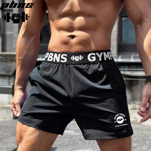 Calções Esportivos de Verão Masculino, Fitness Três Pontos, Treinamento, Rapidamente Secagem, Tecido, Lazer, Corrida, Lazer, Treinamento