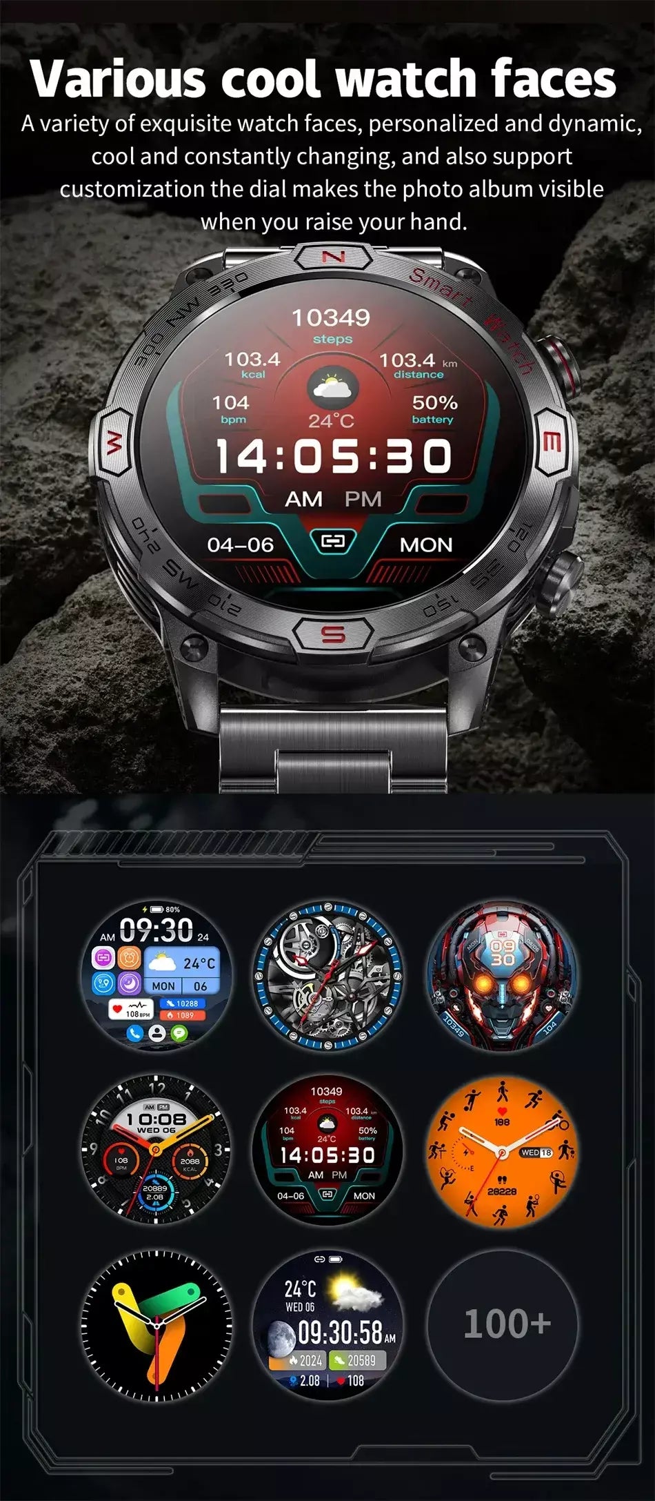 Xiaomi amoled relógio inteligente masculino 450 mah bateria rastreador de fitness ip68 à prova dip68 água bluetooth chamada smartwatch para xiaomi