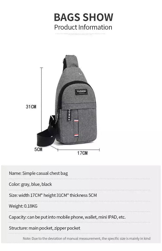 Sacos Crossbody de Nylon impermeáveis, sacos de peito masculino, sacos de transporte de viagem pequena viagem curta, bolsas de cintura casuais