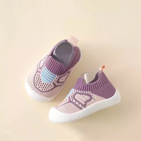 Sapatos de malha respirável para recém-nascido, meias infantis, fundo macio, antiderrapante, menino e menina, 0 a 5 anos, verão