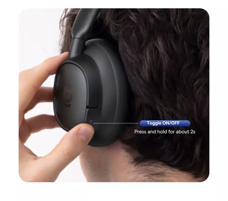 Baseus EH10 NC ANC Fones de ouvido sem fio 45dB Fones de ouvido híbridos adaptativos com cancelamento de ruído Hi-Res LDAC Fone de ouvido Bluetooth 6.0 80 horas
