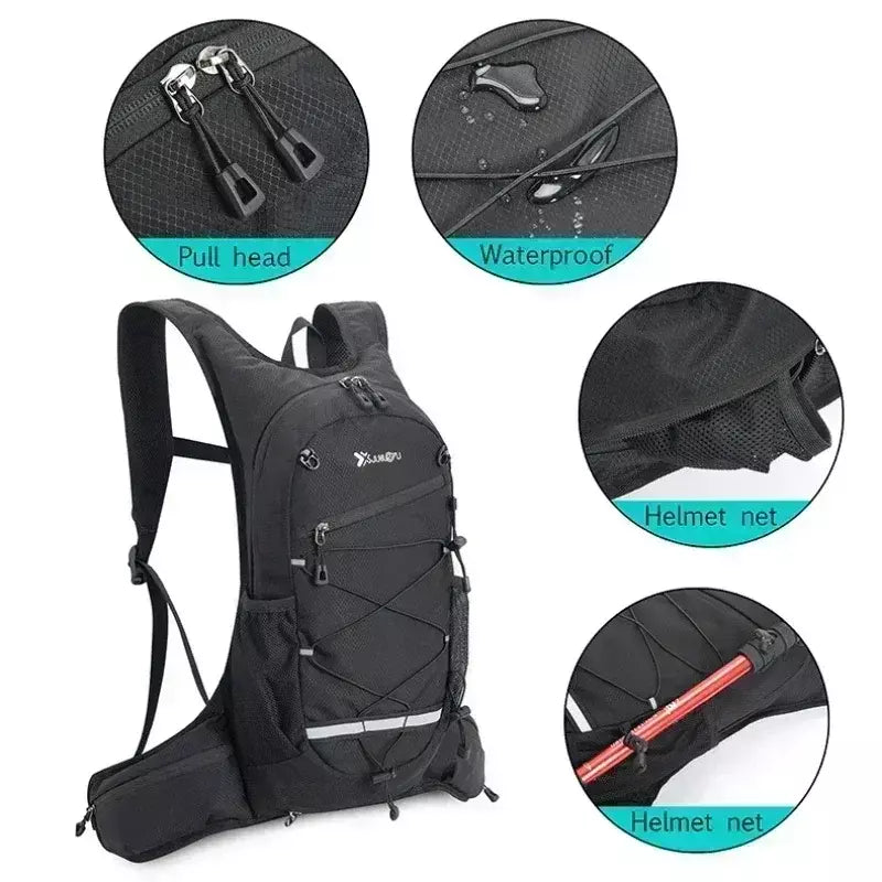 Caminhadas mochila impermeável poliéster resistente ao desgaste das mulheres dos homens trekking mochila em camadas saco de armazenamento esporte para exercício fitness
