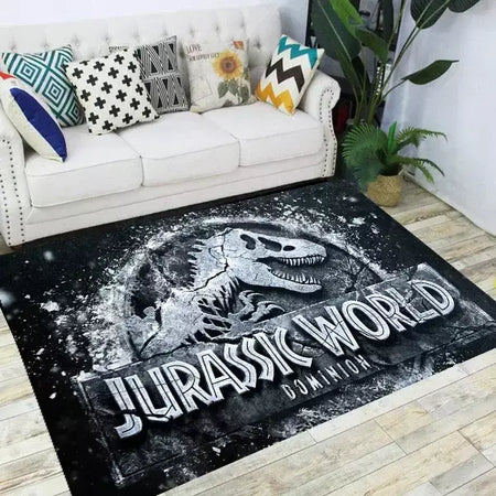 Jurassic park dinossauro dos desenhos animados tapetes antiderrapante área para sala de estar quarto pé almofada decoração, criança jogo tapete