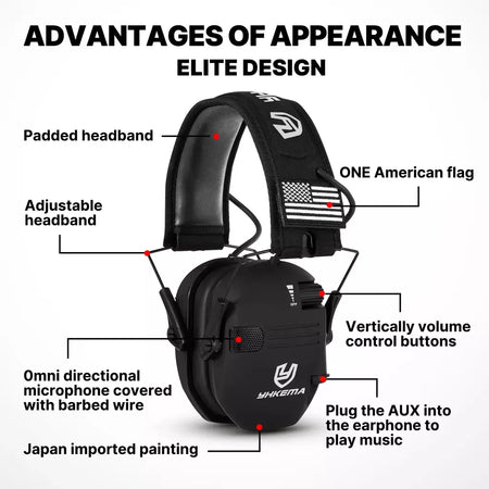 Faixa de arma tiro ativo fone de ouvido fones para caça proteção auditiva eletrônica orelha proteger redução ruído earmuff