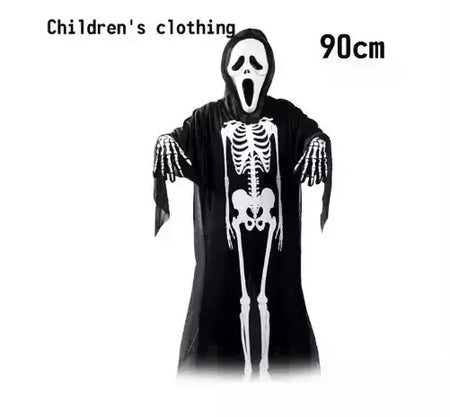 Fantasia de Cosplay de Halloween para Crianças e Adultos, Esqueleto Durável, Robe Fantasma, 2025