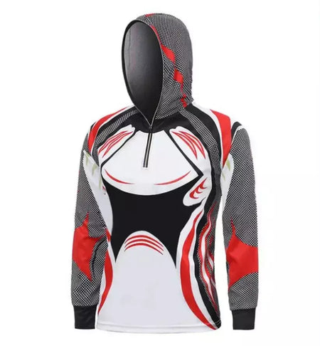 2025 sublimação meio zíper fino ajuste hoodie personalizado venda quente impressão camisa de pesca à prova ultravioleta torneio camisa de pesca
