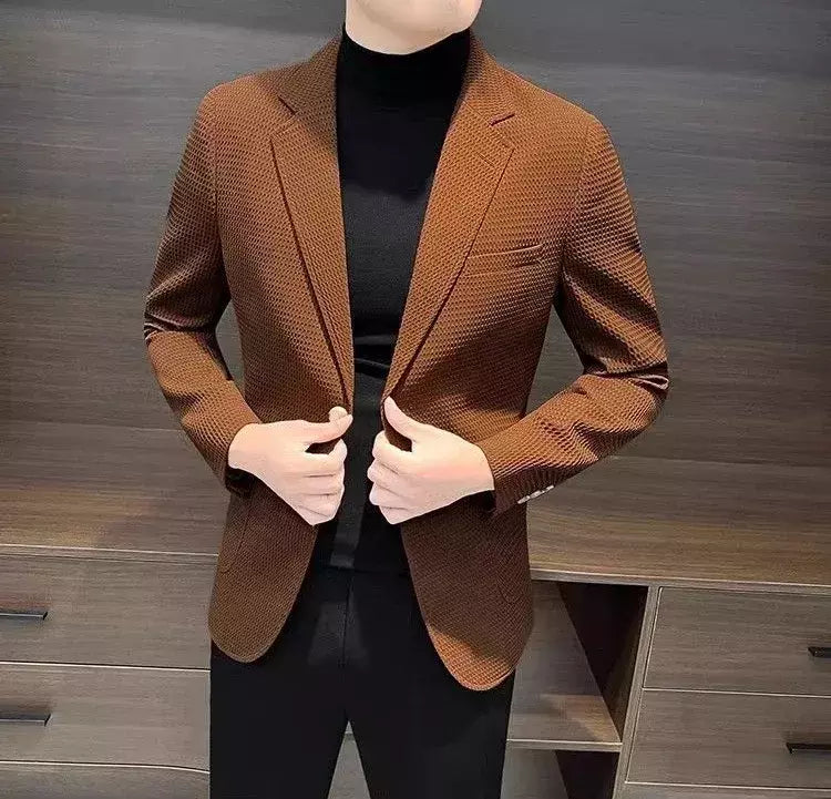 Blazer fino preto slim fit masculino, jaquetas masculinas, casaco de negócios, estilista de luxo, roupas de alta qualidade, novo, 2021