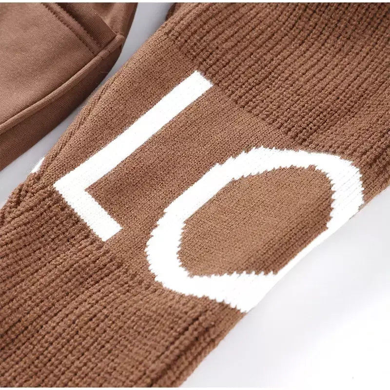 Casual longo retalhos casacos de malha feminino casual hoodies rendas até bolsos jaquetas femininas 2024 outono inverno nova senhora outerwears