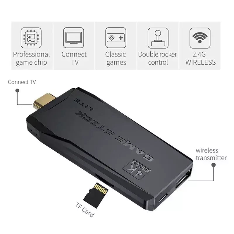 M8 Console de videogame, compatível com HDMI Game Stick, retro TV Dendy Console, suporte para PS1, FC, GBA, 4K, 10000